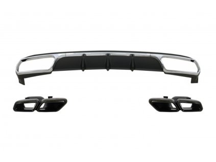 b2b rear diffuser with exhaust muffler tips black 5999200 6057619