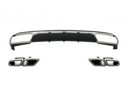 b2b rear diffuser with exhaust muffler tips chrome 5999201 6057631