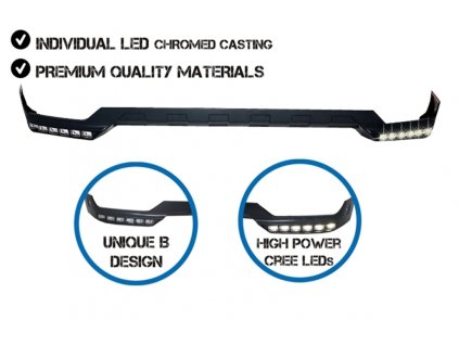 b2b front bumper spoiler led drl extension suitable 5985962 55531