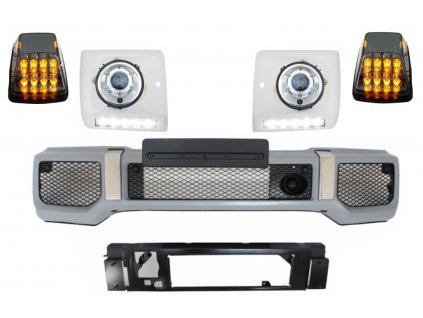 b2b front bumper with headlights covers led drl 6000046 6067809