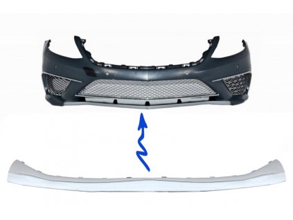 b2b front bumper spoiler lip upper plate chrome 5993575 6034609