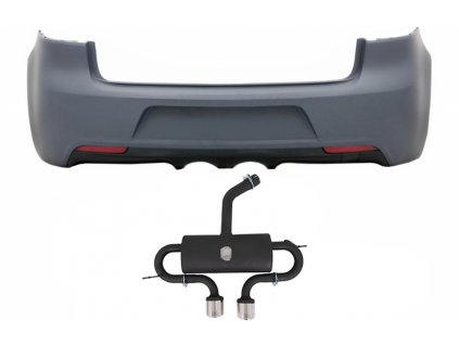 b2b rear bumper with complete exhaust system catback 6001170 6086777