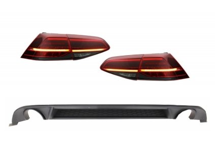 b2b rear bumper air diffuser with led taillights 5997318 6046270