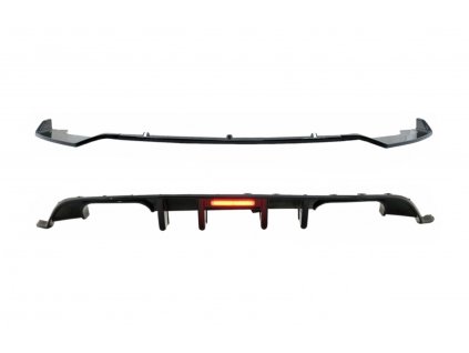 b2b rear bumper air diffuser with led red reflector 6000743 6080499