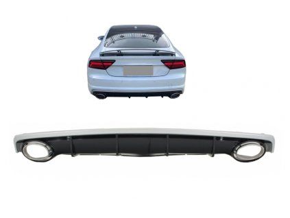 b2b rear bumper valance diffuser with exhaust tips 5987514 6126584