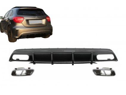 b2b rear bumper valance diffuser with exhaust tips 6020827 6257625