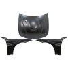 b2b hood bonnet with front fenders black and chrome 5999878 6065727