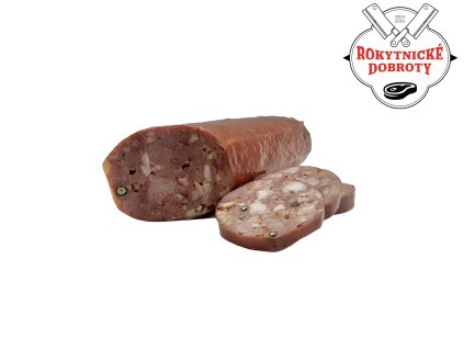 Salám s barevným pepřem a smaženou cibulkou