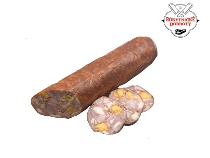 Salám s chedarem a papričkami jalapeňo