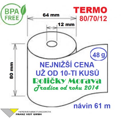 Termo 80/70/12 61 m BPA Free = 80/61 19,37 Kč od 10-ti ks
