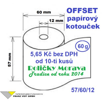 Offset 57/60/12 27 m 5,65 Kč od 80 kusů