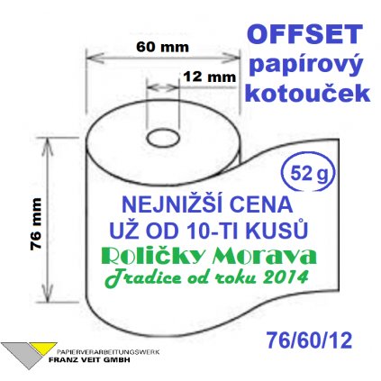 Offset 76/60/12 27 m 7,22 Kč od 10 kusů