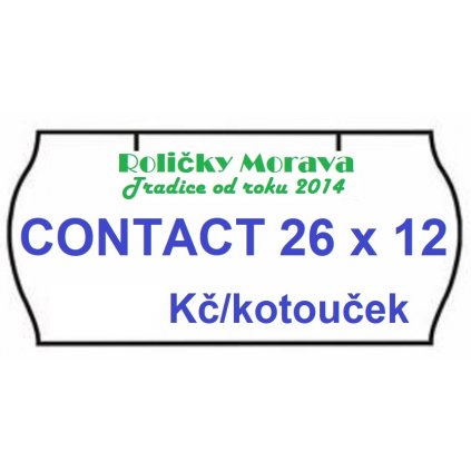 Cenová etiketa CONTACT 26x12 bílá