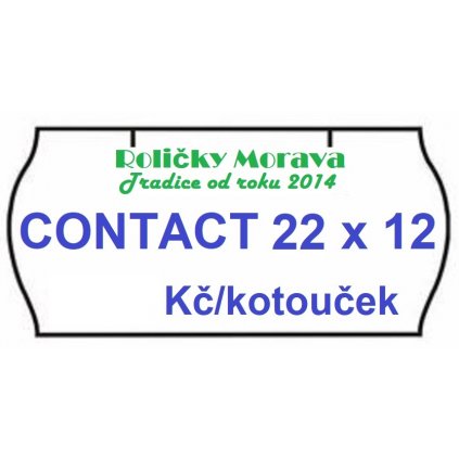 Cenová etiketa CONTACT 22x12 bílá 1 ks = 12,74 Kč bez DPH