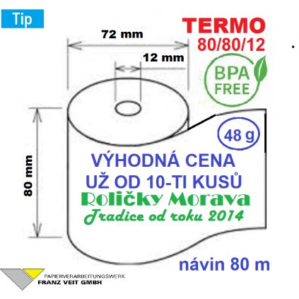 Termo 80/80 (80/80/12) 80 m 21,- Kč od 10-ti kusů