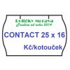 Cenová etiketa CONTACT 25x16 oblá bílá