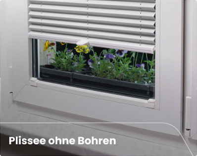 Plissee ohne Bohren