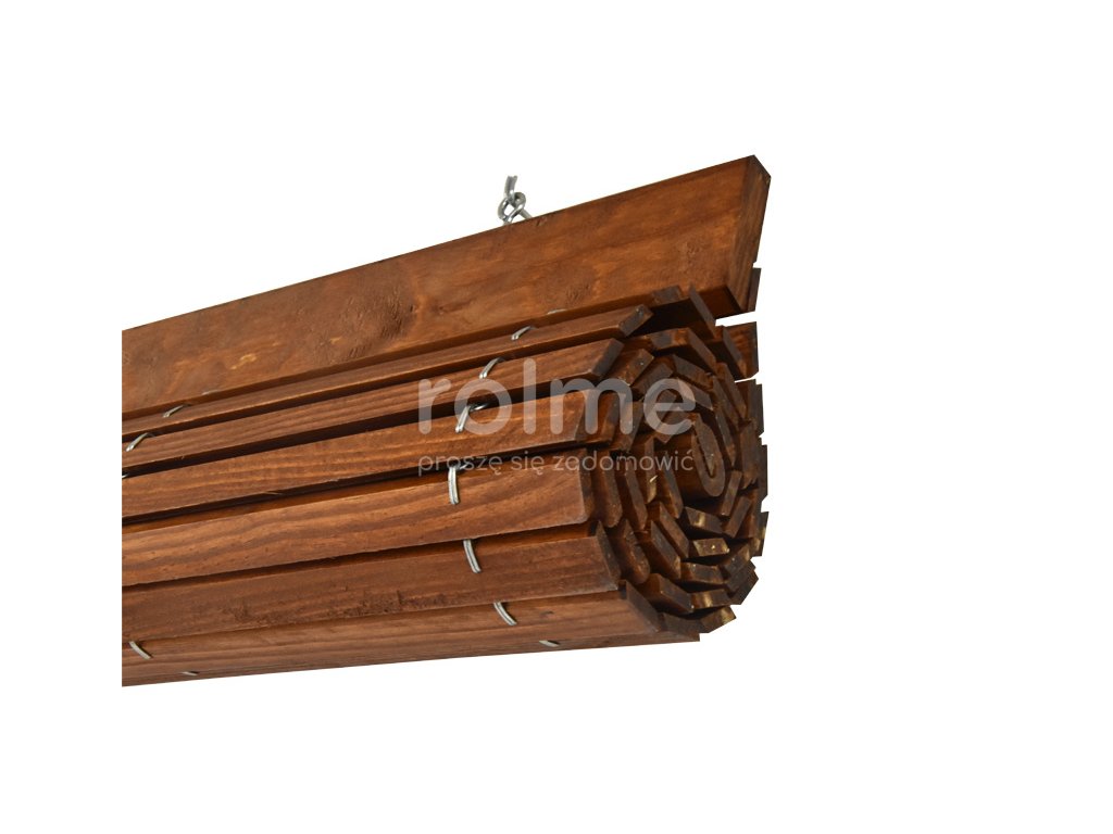 Roleta drewniana na taras – wiśniowa - Rolme