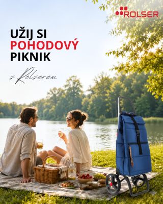 🧺 Užijte si pohodový piknik s Rolserem. S taškou na kolečkách Rolser Big Polar na podvozku RSG s velkými koly vezmete vše...