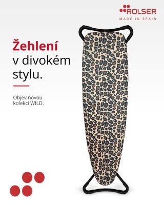 Žehlicí prkno Rolser K-SURF z kolekce WILD je praktický pomocník i designový kousek zároveň. Díky stabilní konstrukci...