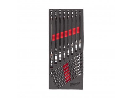 29736 penova vlozka so sadou racnovych klucov s klbovou hlavou maxbite 15ks