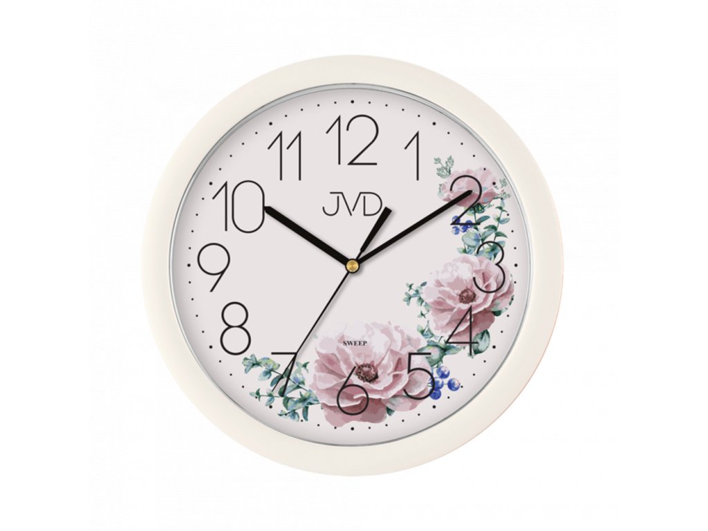Dětské nátěnné hodiny JVD HP612.D8 s motivem květin