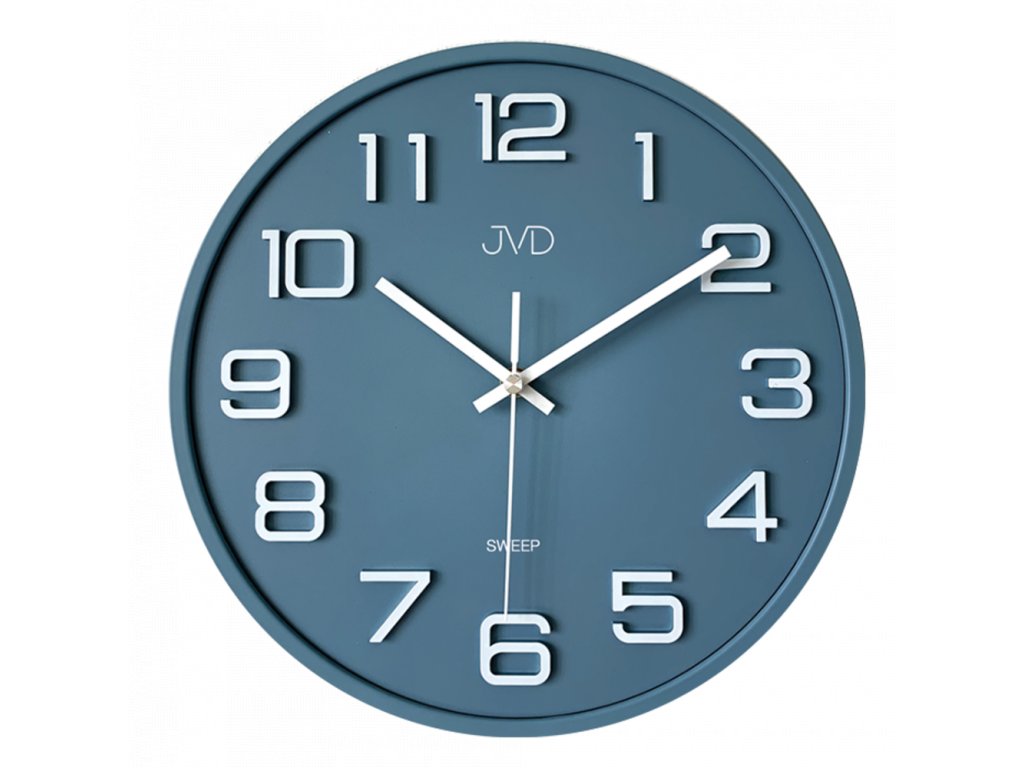 Designové nástěnné hodiny JVD HX2472.4 modré  quartzový stroj, plynulý chod