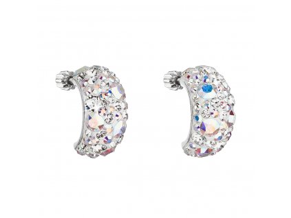 Stříbrné náušnice Swarovski elements 31164.2 crysta ab efekt_romero