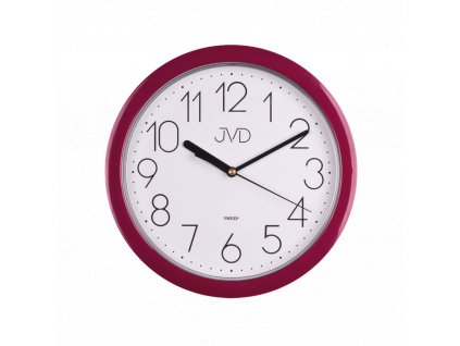Nástěnné hodiny JVD HP612.10 vínové  quartzový strojek, tichý chod