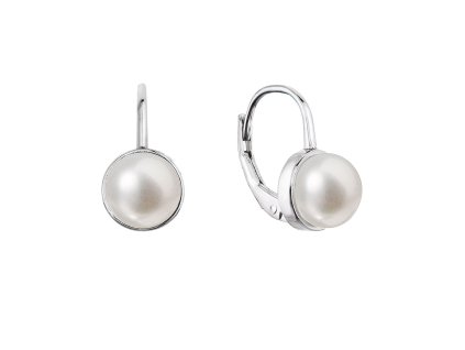 29870 4 29870 stribrne nausnice visaci s bilou ricni perlou 21079 1