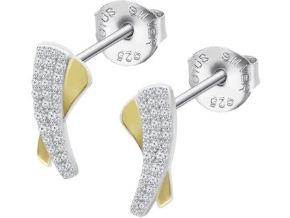 Dámské pozlacené náušnice se zirkony LP3845-4/2_Romero