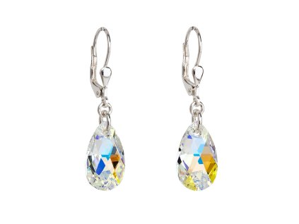 16343 3 16343 stribrne nausnice visaci s krystaly swarovski ab efekt slza 31063 2