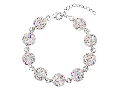 25904 5 25904 stribrny naramek se swarovski krystaly ab efekt 33048 2