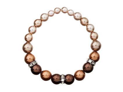 17054 perlovy naramek hnedy 33016 3