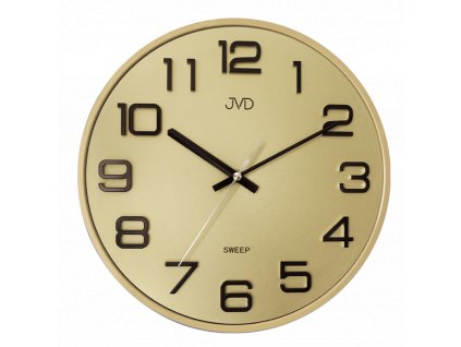 Designové nástěnné hodiny JVD HX2472.9 zlaté  quartzový stroj, plynulý chod