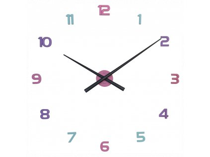 Dětské nástěnné hodiny JVD HT466.1 s barevnými kombinacemi čísel_romero