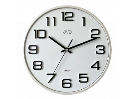 Designové nástěnné hodiny JVD HX2472.3 bílé  quartzový stroj, plynulý chod