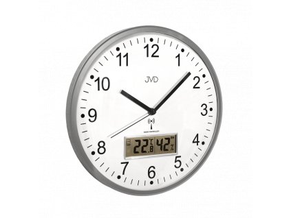 Rádiem řízené nástěnné hodiny JVD RH78.1 stříbrné_romero