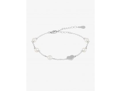 Stříbrný náhrdelník Pearl Passion s říčními perlami a srdíčem Preciosa 6156 01_romero