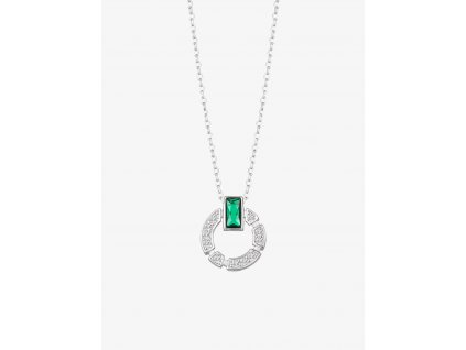 Stříbrný náhrdelník Sublime s kubickou zirkonii Preciosa 5390 66, emerald_romero