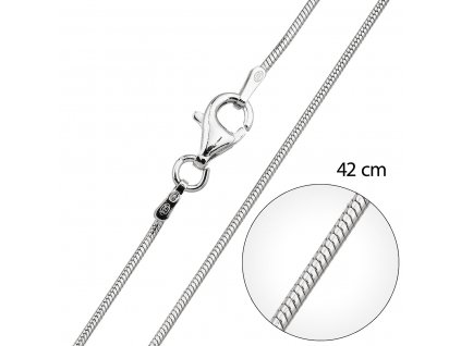 Stříbrný řetízek kulatý délka 42 cm 30002_romero