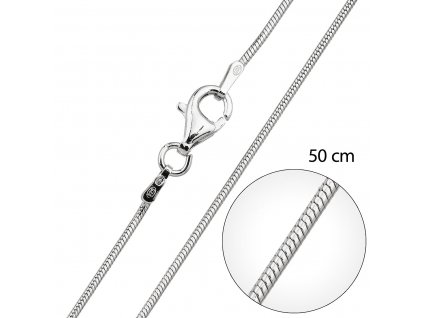 Stříbrný řetízek kulatý délka 50 cm 30002_romero