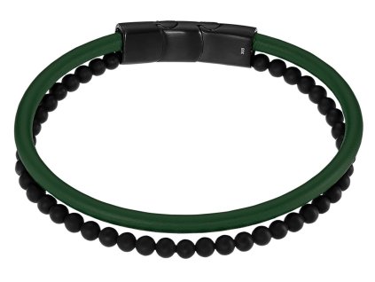 Pánský kožený náramek dvojitý Lotus Style LS2389-2/3 zelený_romero