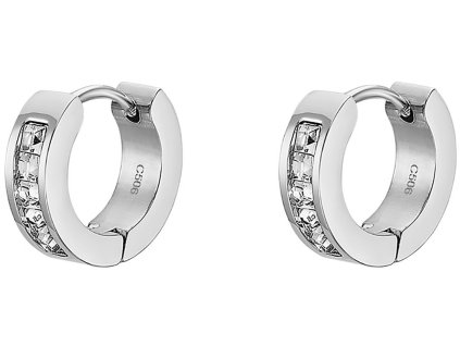 Ocelové náušnice kruhy se zirkony LS2437-4/1_romero