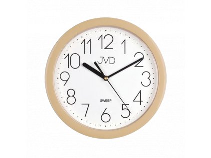 Nástěnné hodiny JVD HP612.15 krémové  quartzový strojek, tichý chod