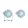 24797 6 24797 2 stribrne nausnice pecka s krystaly swarovski a svetle modrou matnou perlou kulate 31314 3