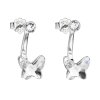 20504 4 20504 stribrne nausnice dvojite s krystaly swarovski bily motyl 31247 1