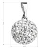 16406 10 16406 3 stribrny privesek s krystaly swarovski bily kulaty 34080 1