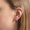 28805 6 28805 1 stribrne nausnice pecky se swarovski krystaly cerne 31313 5 hematite