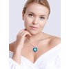300 7 strasovy nahrdelnik necklace srdce s ceskym kristalem preciosa bermuda blue